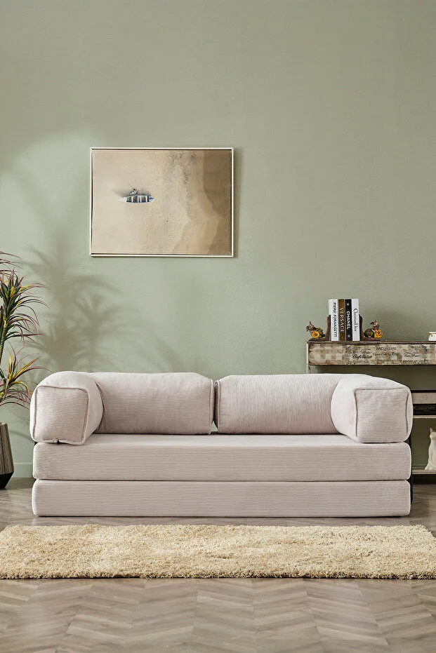 Relax 200cm Kanepe, Fitilli Kadife, Yıkanır, Silinir, Dinlenme Koltuğu, Yatak Olabilen, Krem Relax 200cm Kanepe, Fitilli Kadife, Yıkanır, Silinir, Dinlenme Koltuğu, Yatak Olabilen, Krem